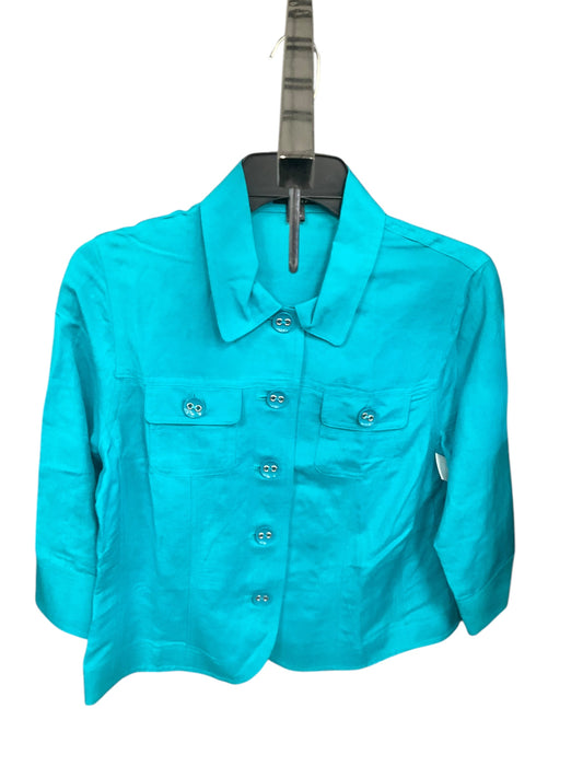 Blouse Short Sleeve By East 5th In Blue, Size: Mp