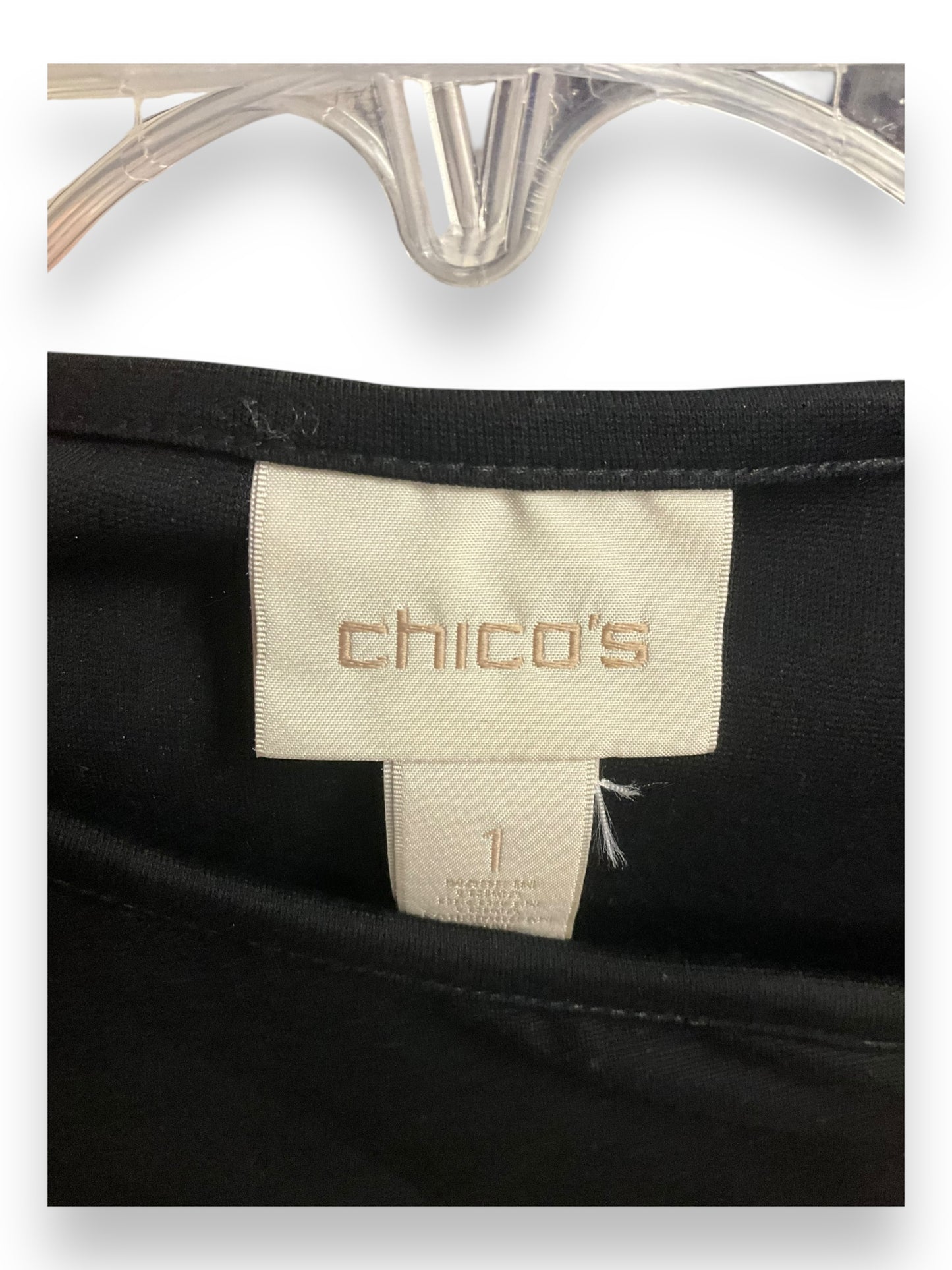 Jacket Shirt By Chicos In Black, Size: M