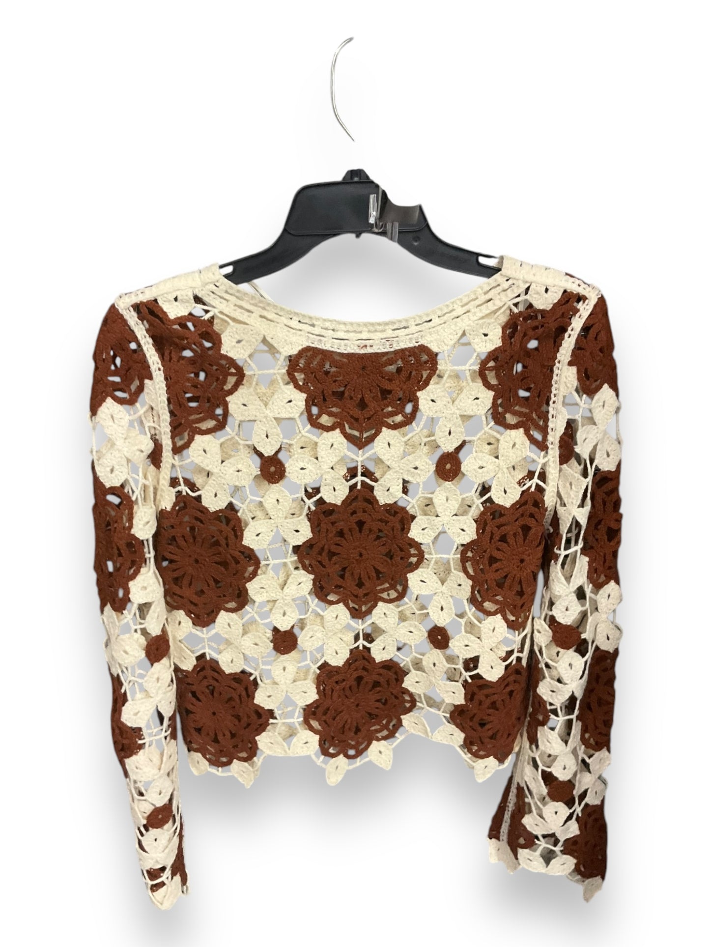 Top Long Sleeve By Clothes Mentor In Brown & Cream, Size: S