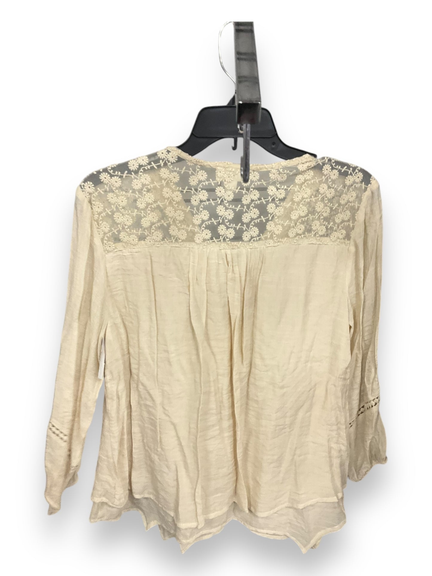 Top Long Sleeve By Style And Company In Beige, Size: S