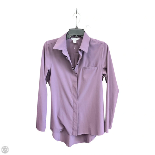 Athletic Top Long Sleeve Collar By Athleta In Purple, Size: Xs
