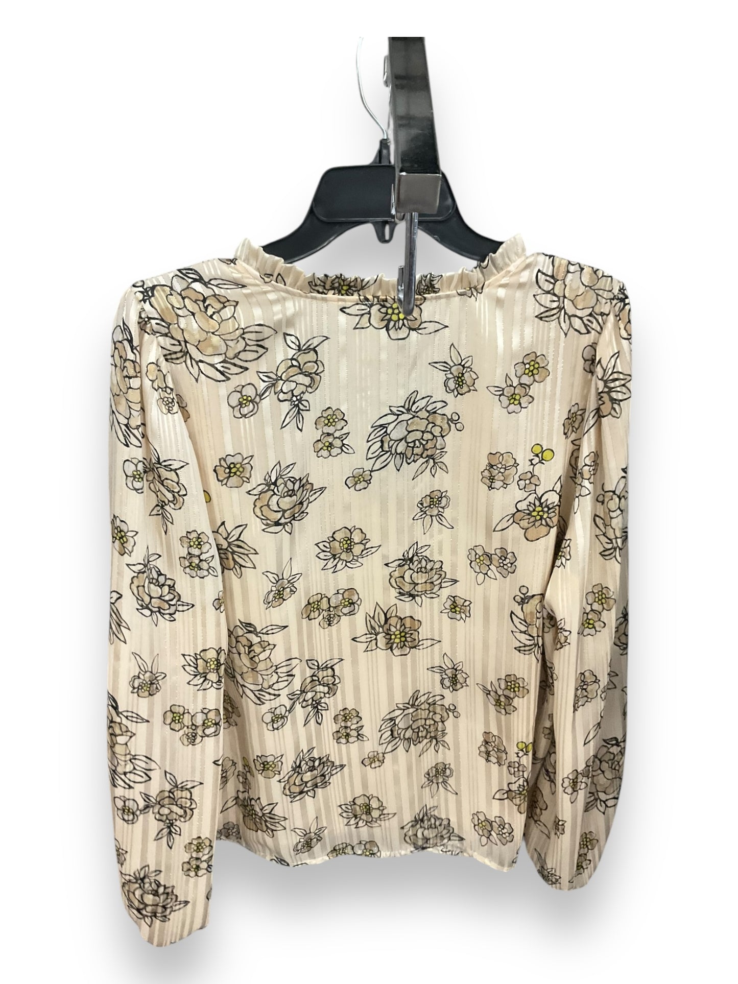 Top Long Sleeve By Ann Taylor In Floral Print, Size: L