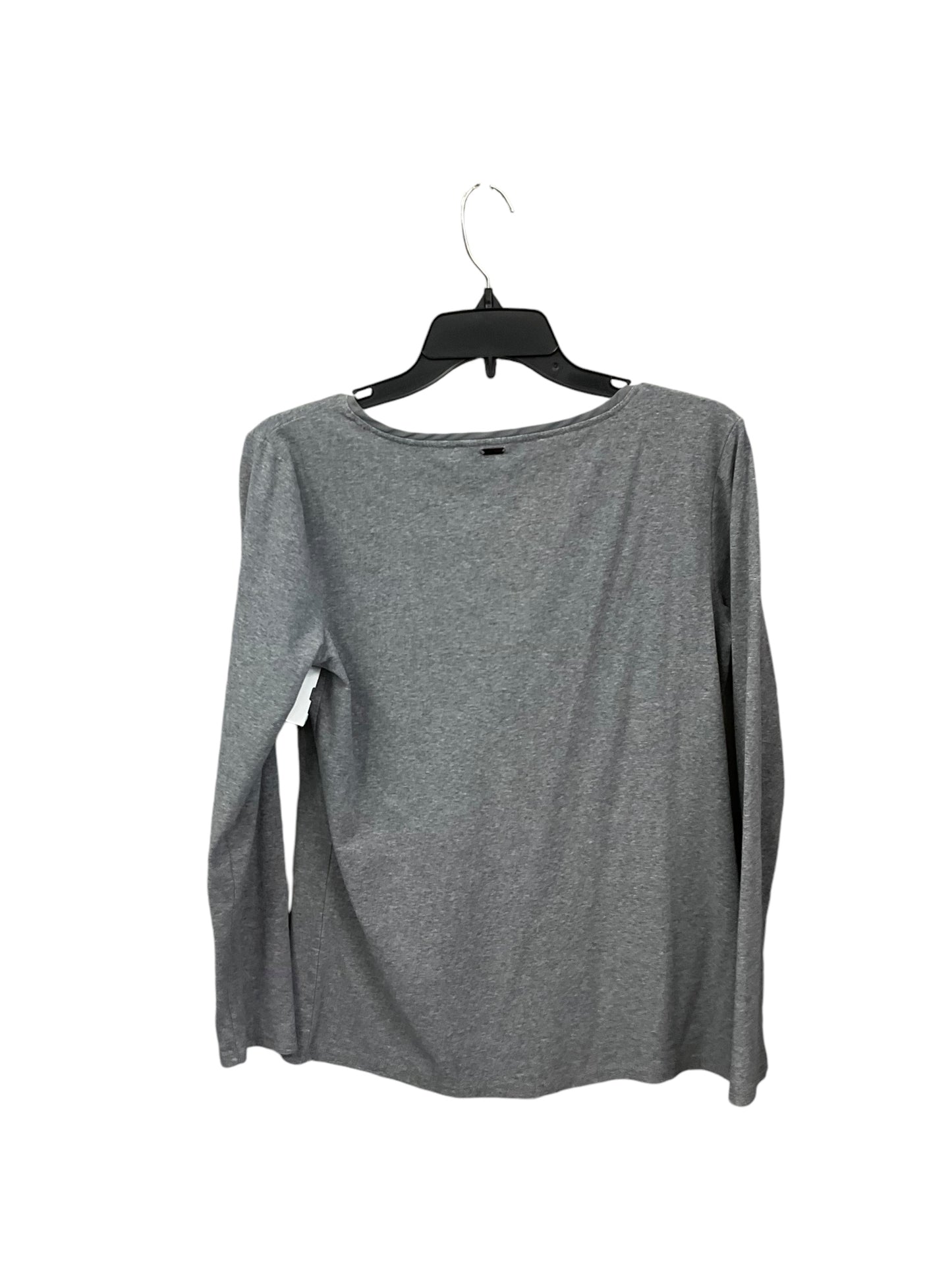 Top Long Sleeve Basic By White House Black Market In Grey, Size: M