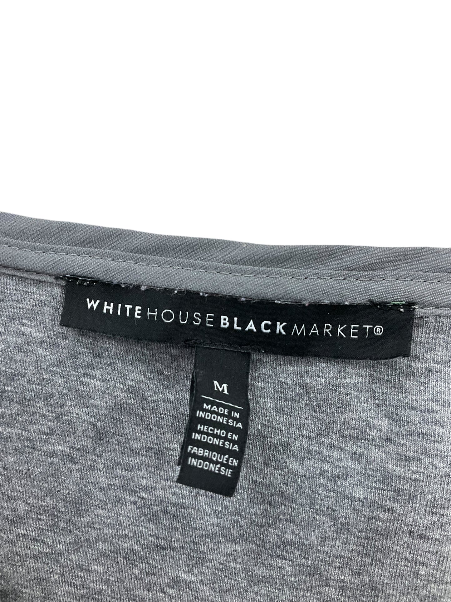 Top Long Sleeve Basic By White House Black Market In Grey, Size: M