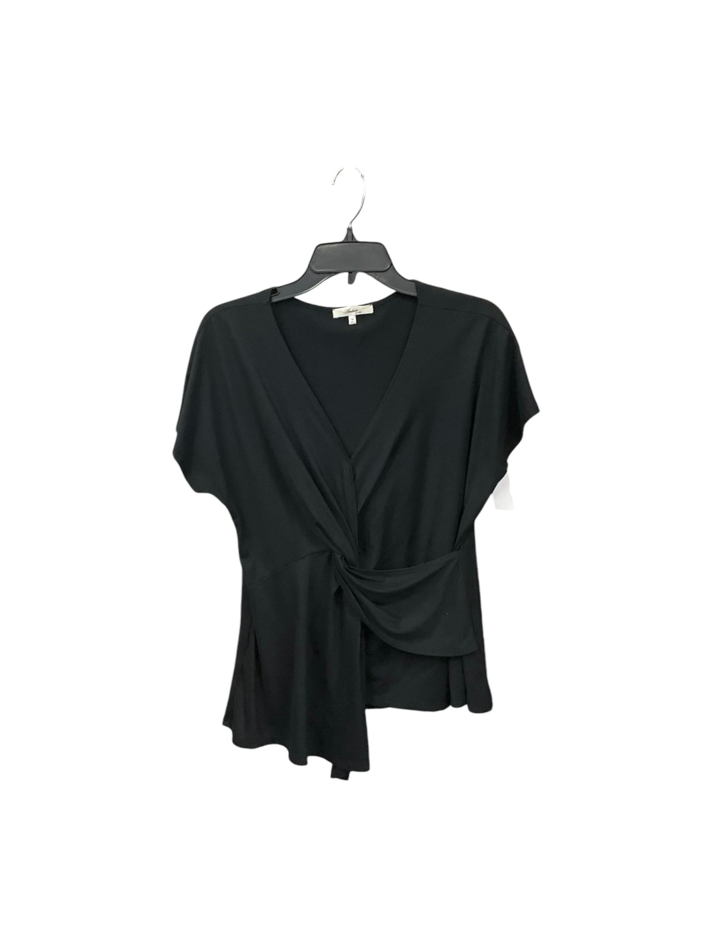 Blouse Short Sleeve By Andree By Unit In Black, Size: M