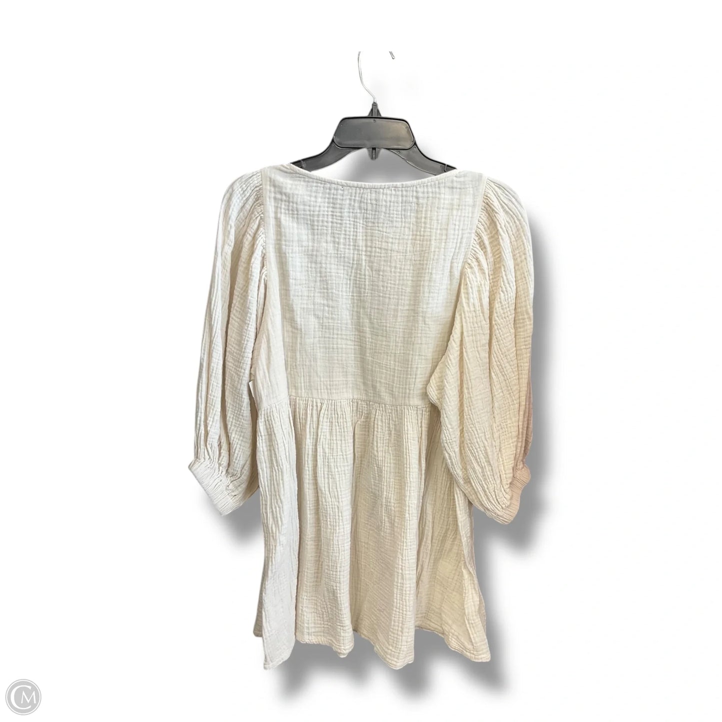 Top 3/4 Sleeve By Clothes Mentor In Ivory, Size: S