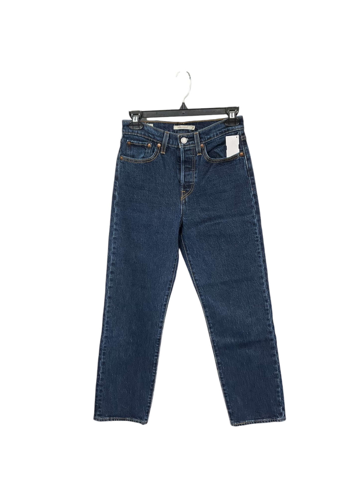 Jeans Straight By Levis In Blue Denim, Size: 0