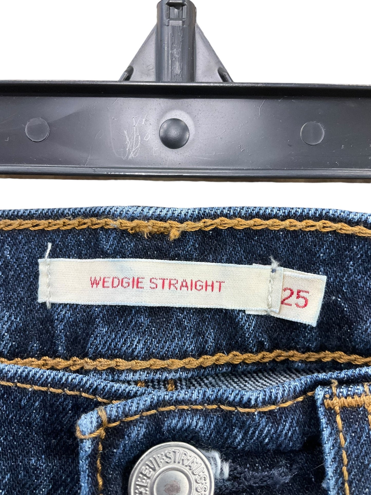 Jeans Straight By Levis In Blue Denim, Size: 0