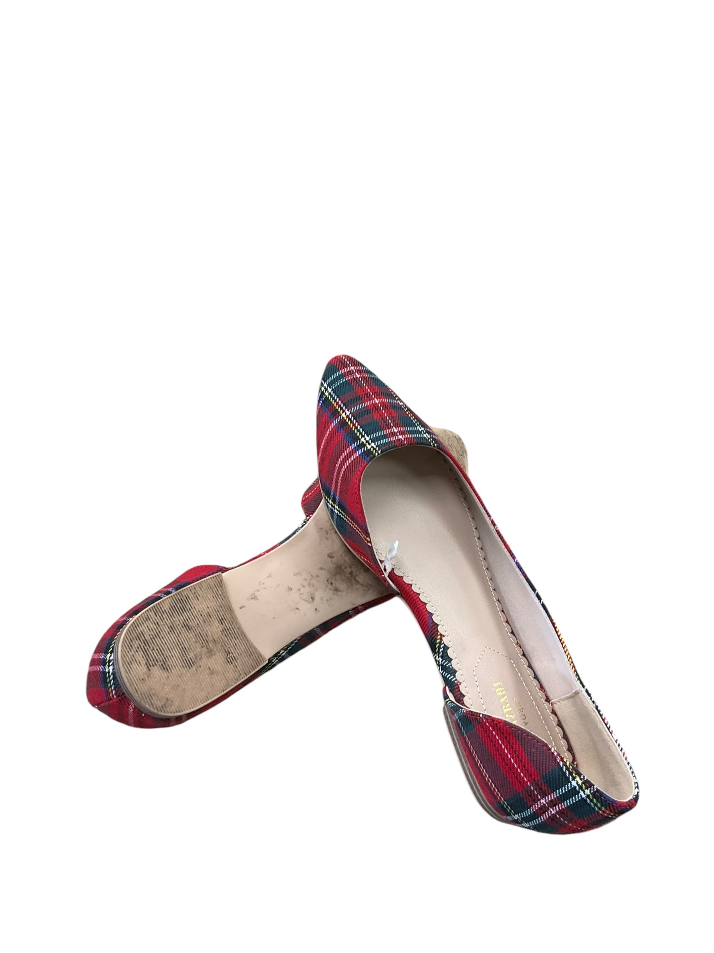 Shoes Flats By Isaac Mizrahi In Plaid Pattern, Size: 8.5