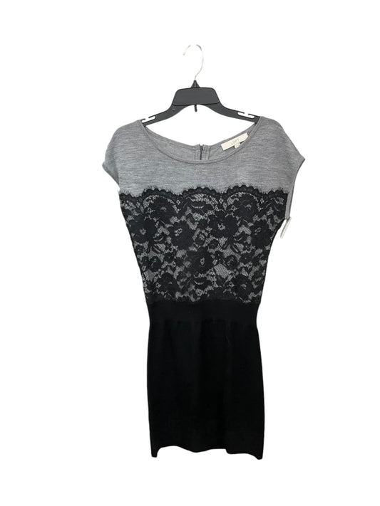 Dress Casual Midi By Loft In Black & Grey, Size: Xs