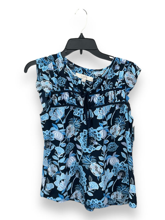 Top Sleeveless By Loft In Blue, Size: Xsp