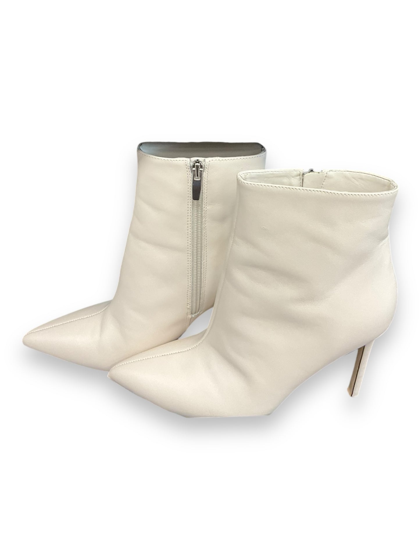 Boots Ankle Heels By Nine West In White, Size: 8