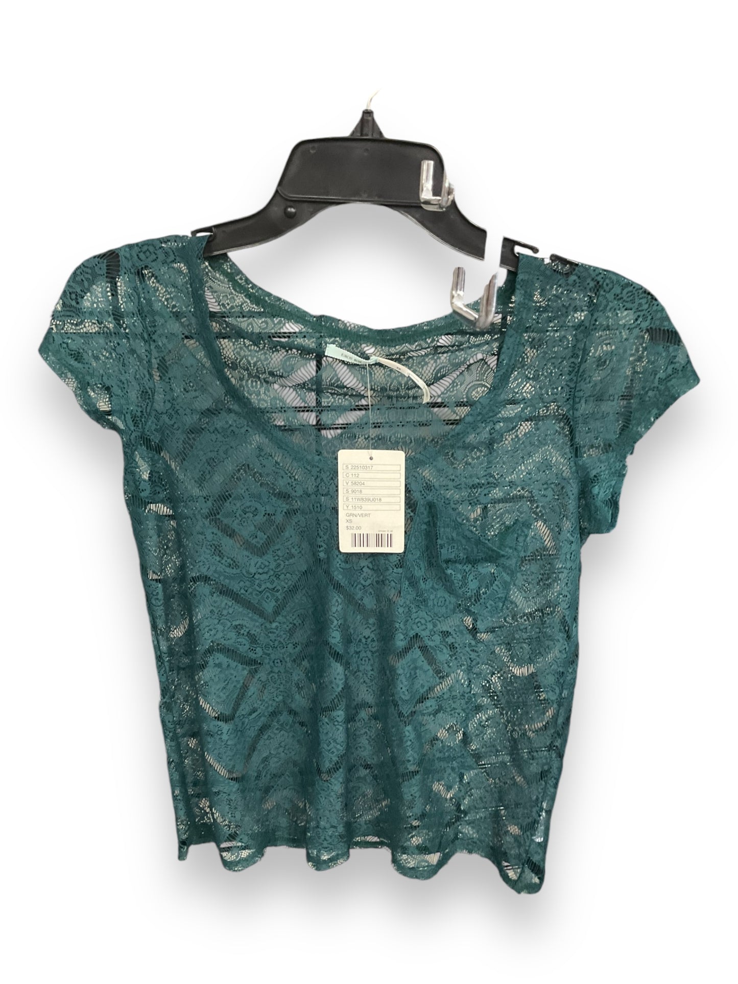 Top Short Sleeve Basic By Kimichi Blue In Green, Size: Xs