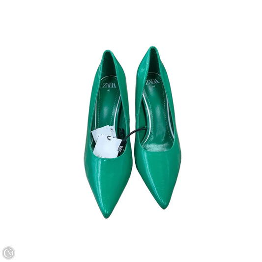 Shoes Heels Stiletto By Zara In Green, Size: 10