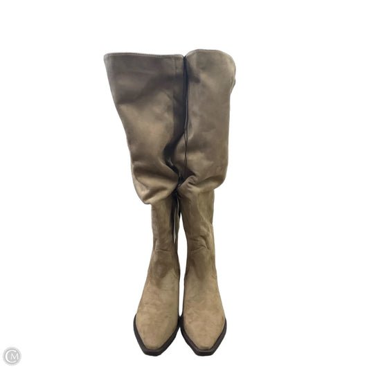 Boots Mid-calf Heels By Time And Tru In Tan, Size: 10