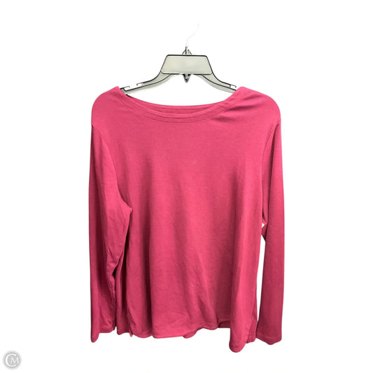 Top Long Sleeve By J. Jill In Maroon, Size: Xl
