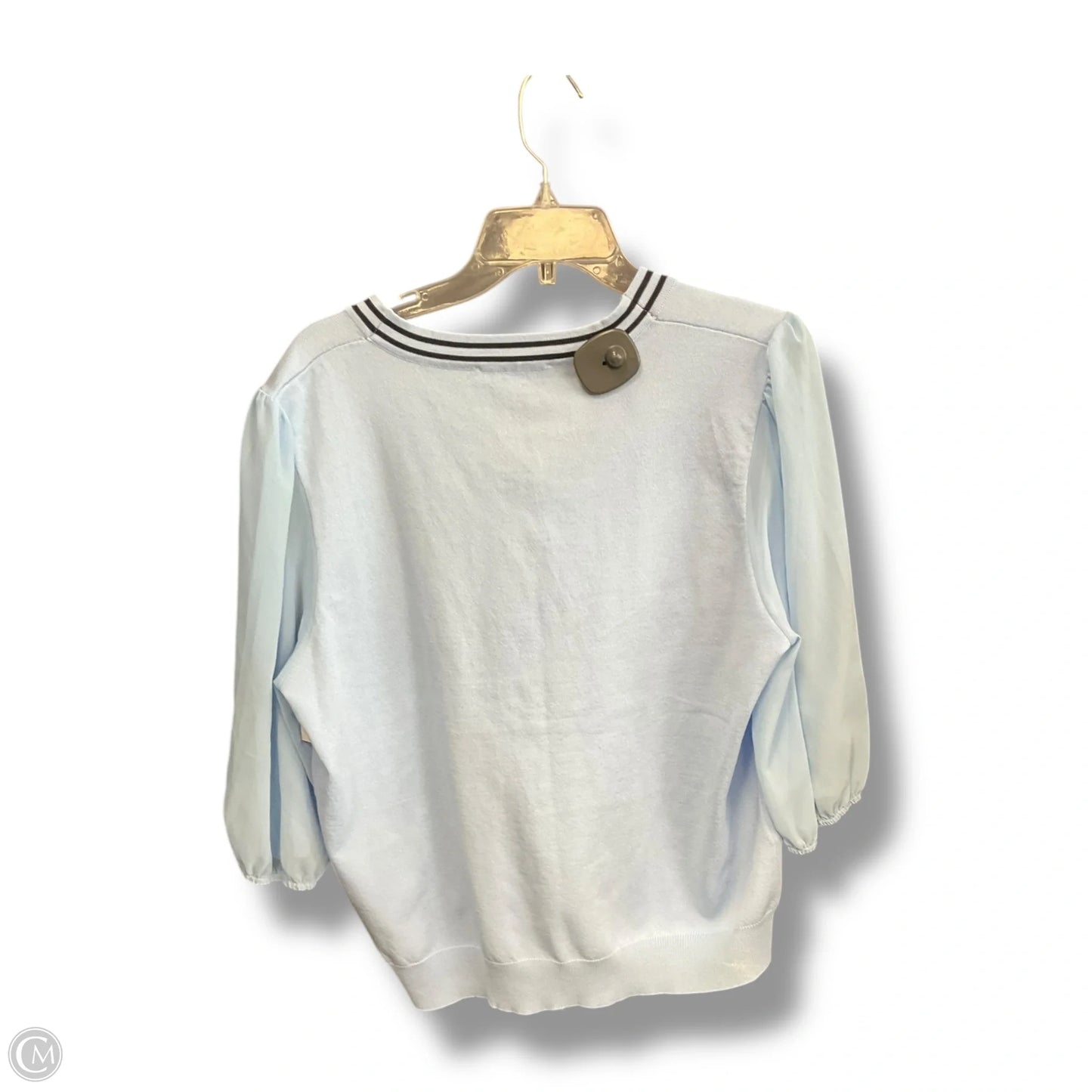 Top 3/4 Sleeve By Nanette By Nanette Lepore In Blue, Size: Xl