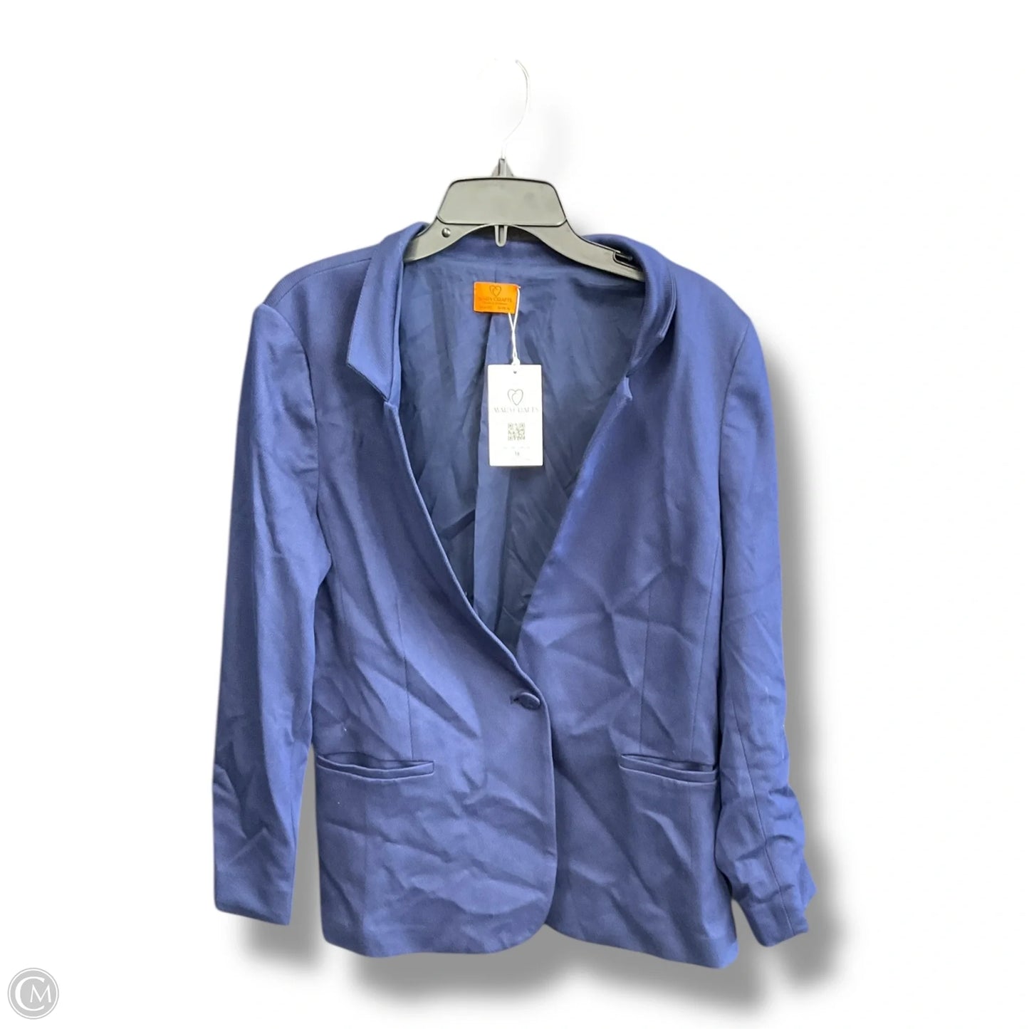 Blazer By Clothes Mentor In Blue, Size: 16