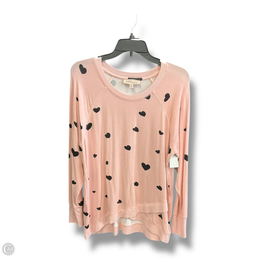 Top Long Sleeve By Philosophy In Pink, Size: Xl