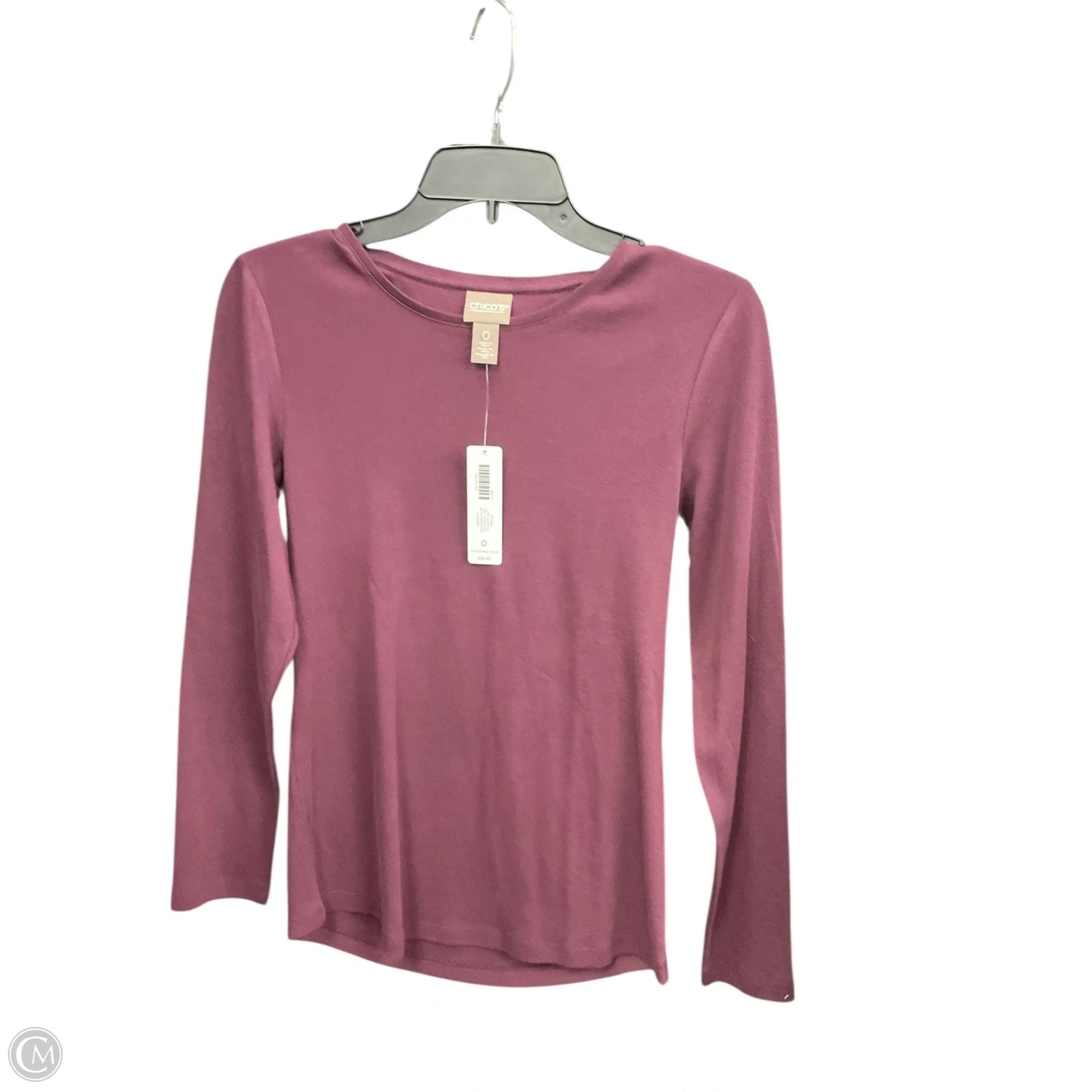 Top Long Sleeve By Chicos In Maroon, Size: S
