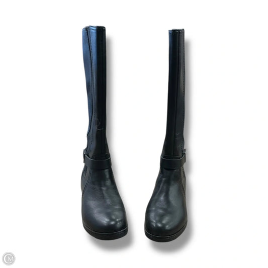 Boots Mid-calf Flats By Clarks In Black, Size: 7.5