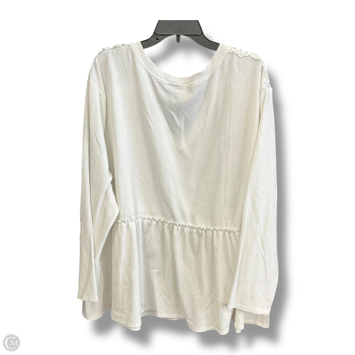 Top Long Sleeve By Torrid In White, Size: 3x