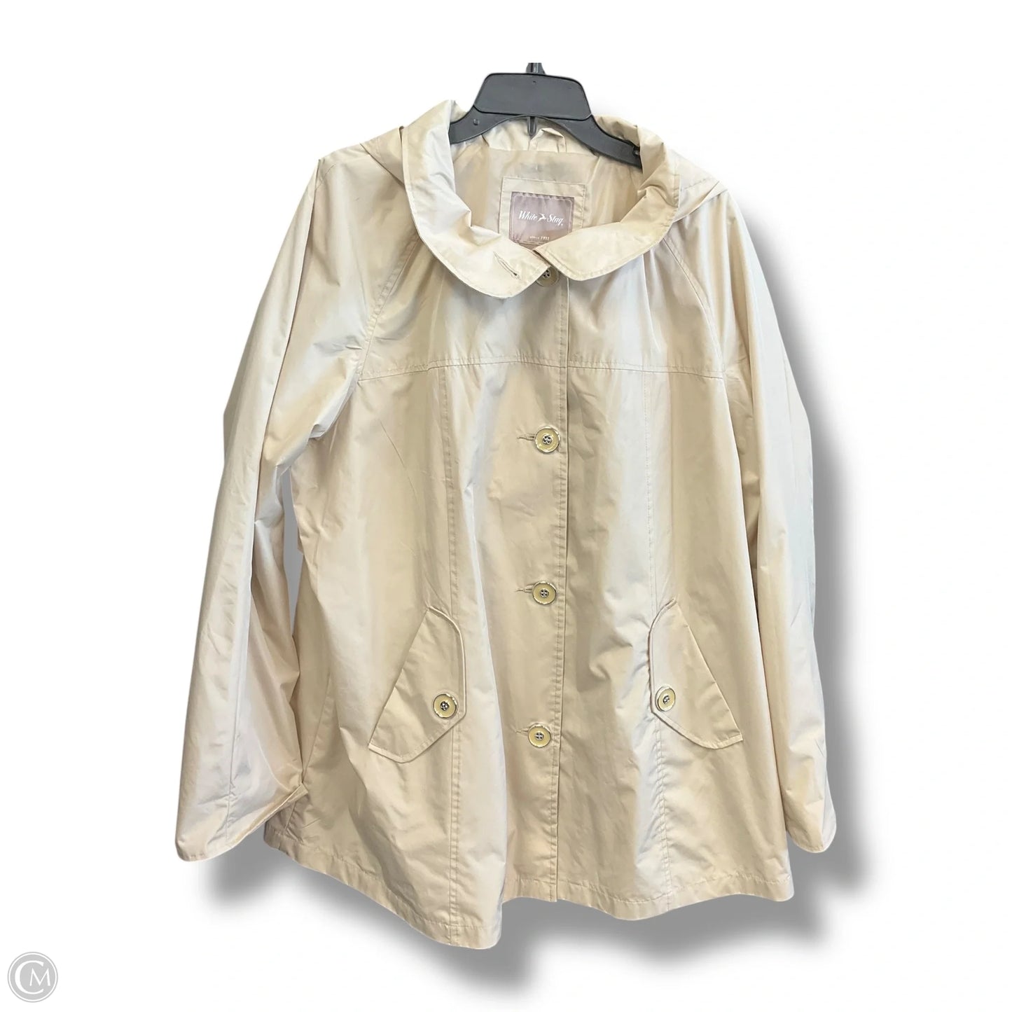 Jacket Windbreaker By White Stag In Cream, Size: 3x