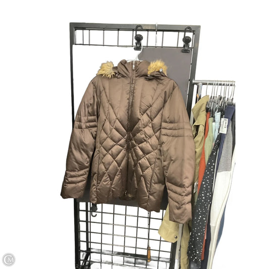 Jacket Puffer & Quilted By St Johns Bay In Brown, Size: M