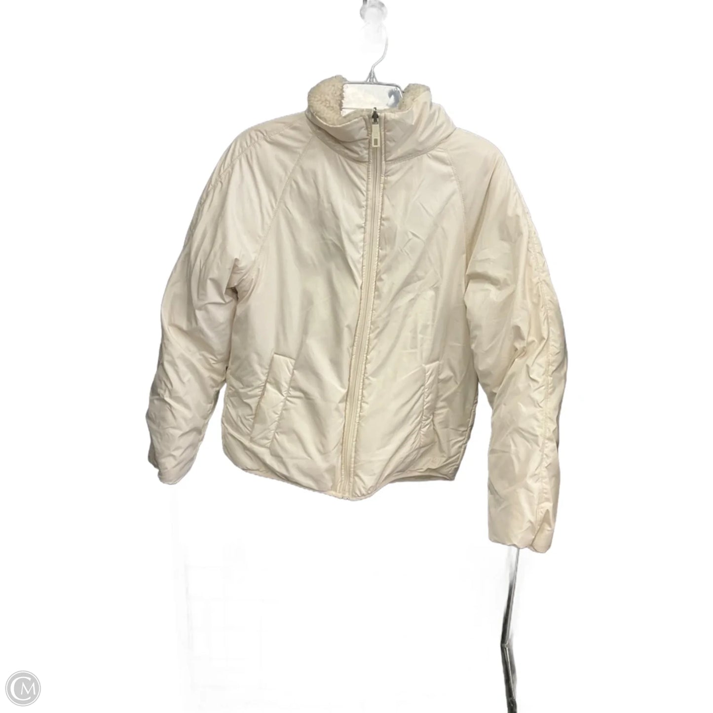 Jacket Faux Fur & Sherpa By Clothes Mentor In Cream, Size: S