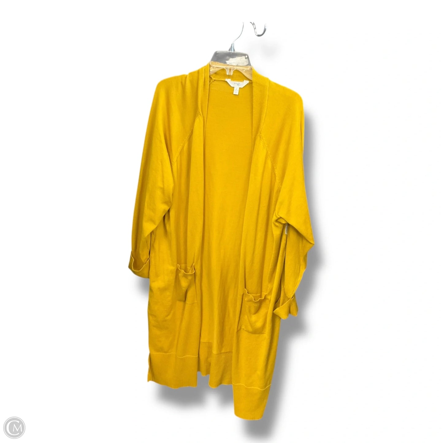 Cardigan By Terra & Sky In Yellow, Size: 3x