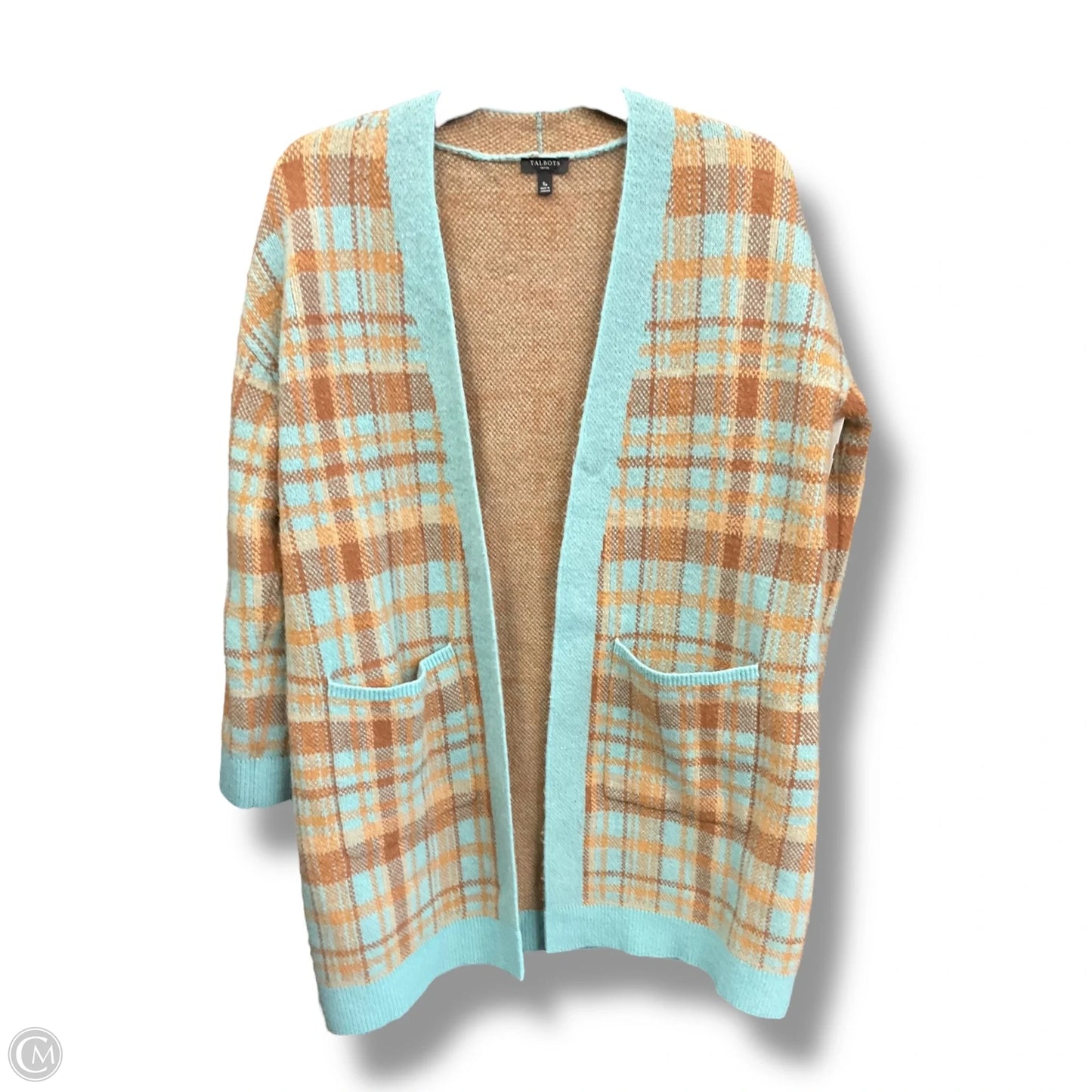 Cardigan By Talbots In Plaid Pattern, Size: S