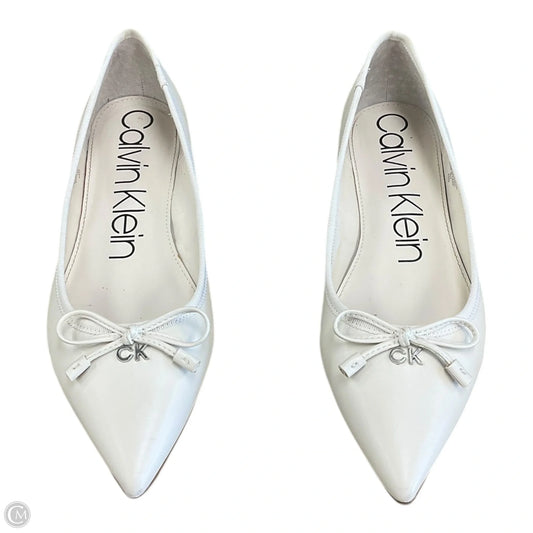 Shoes Flats By Calvin Klein In Ivory, Size: 8.5