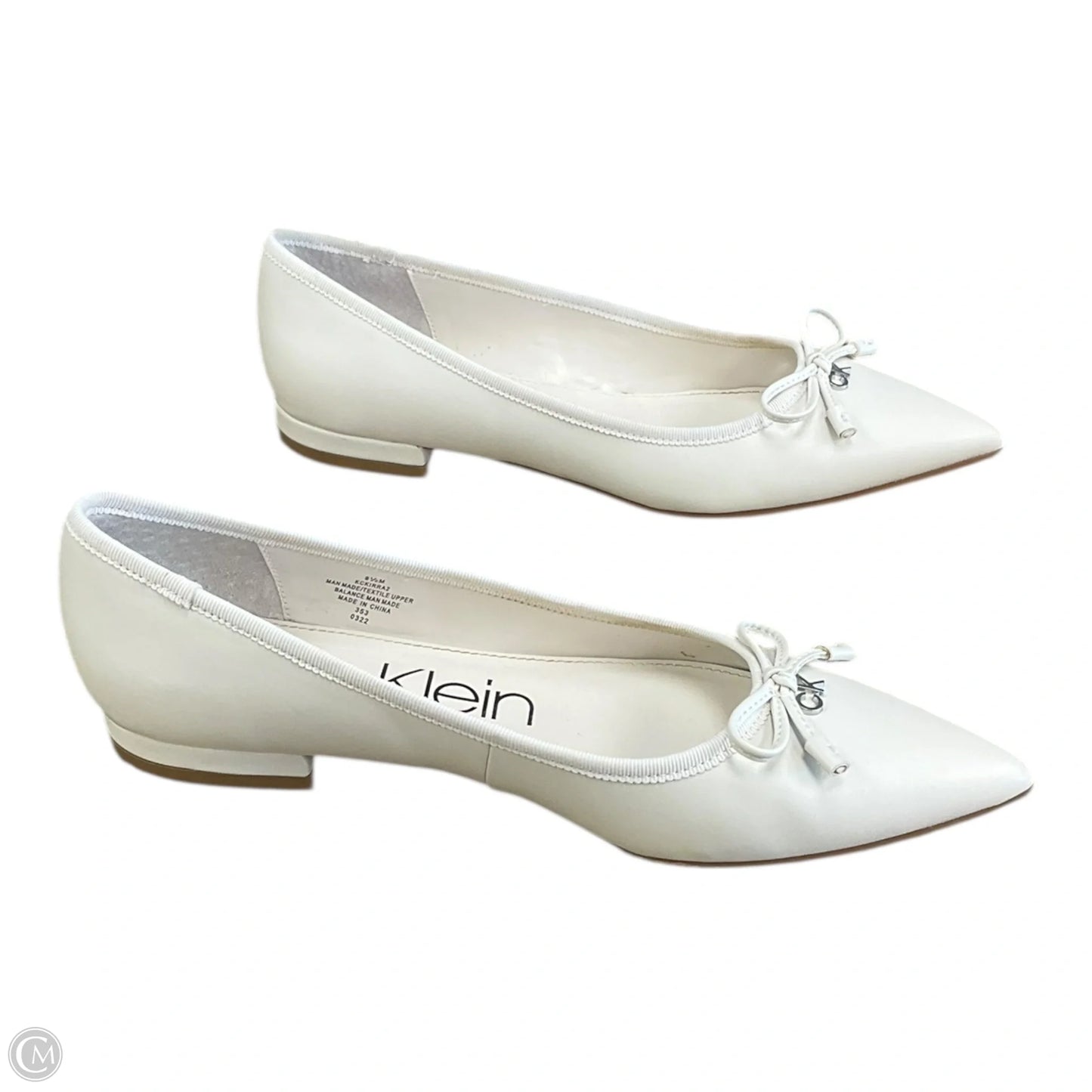 Shoes Flats By Calvin Klein In Ivory, Size: 8.5