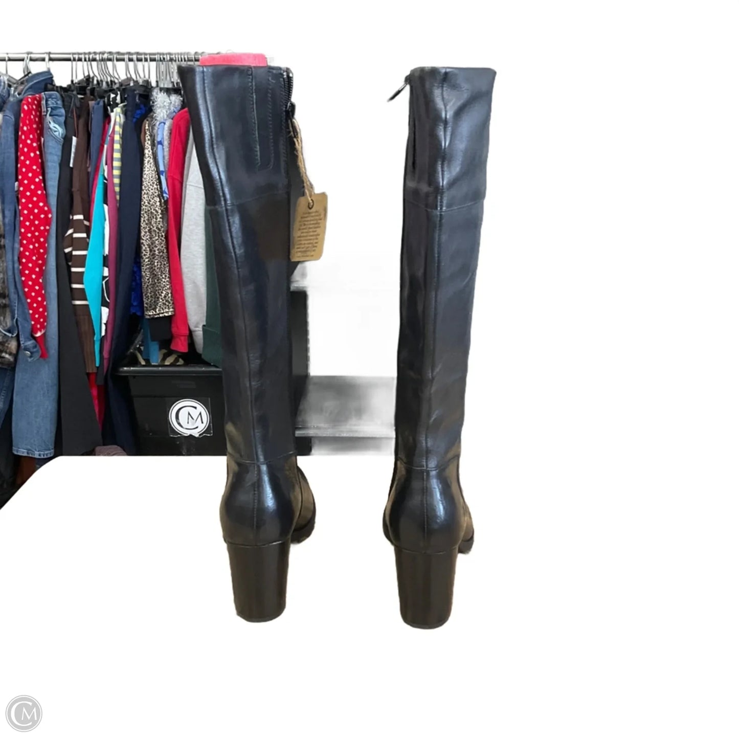 Boots Mid-calf Heels By Born In Black, Size: 9.5