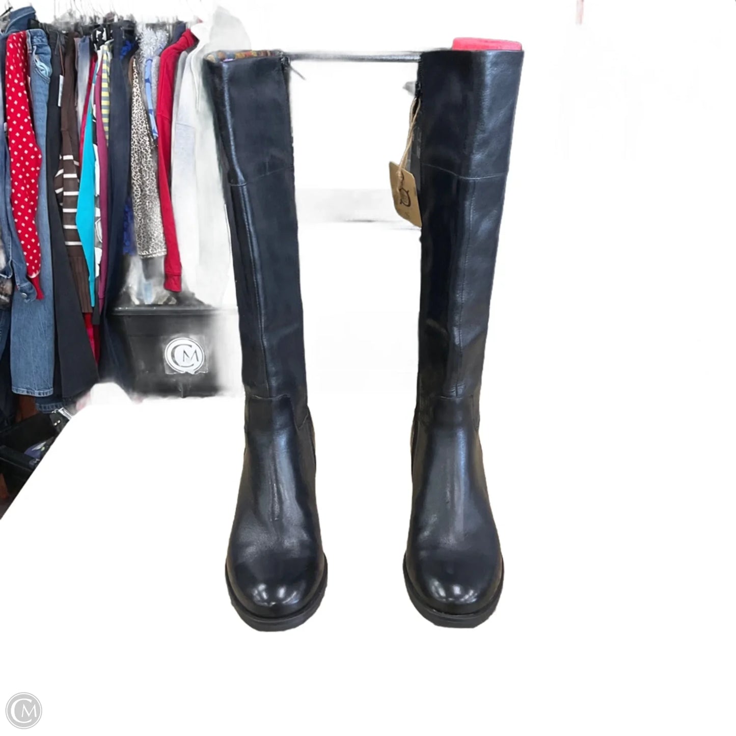 Boots Mid-calf Heels By Born In Black, Size: 9.5