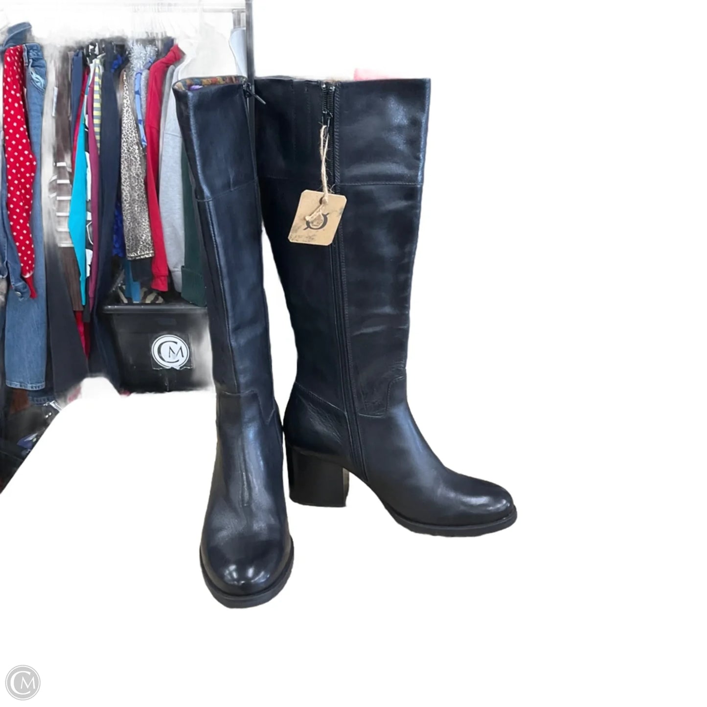 Boots Mid-calf Heels By Born In Black, Size: 9.5