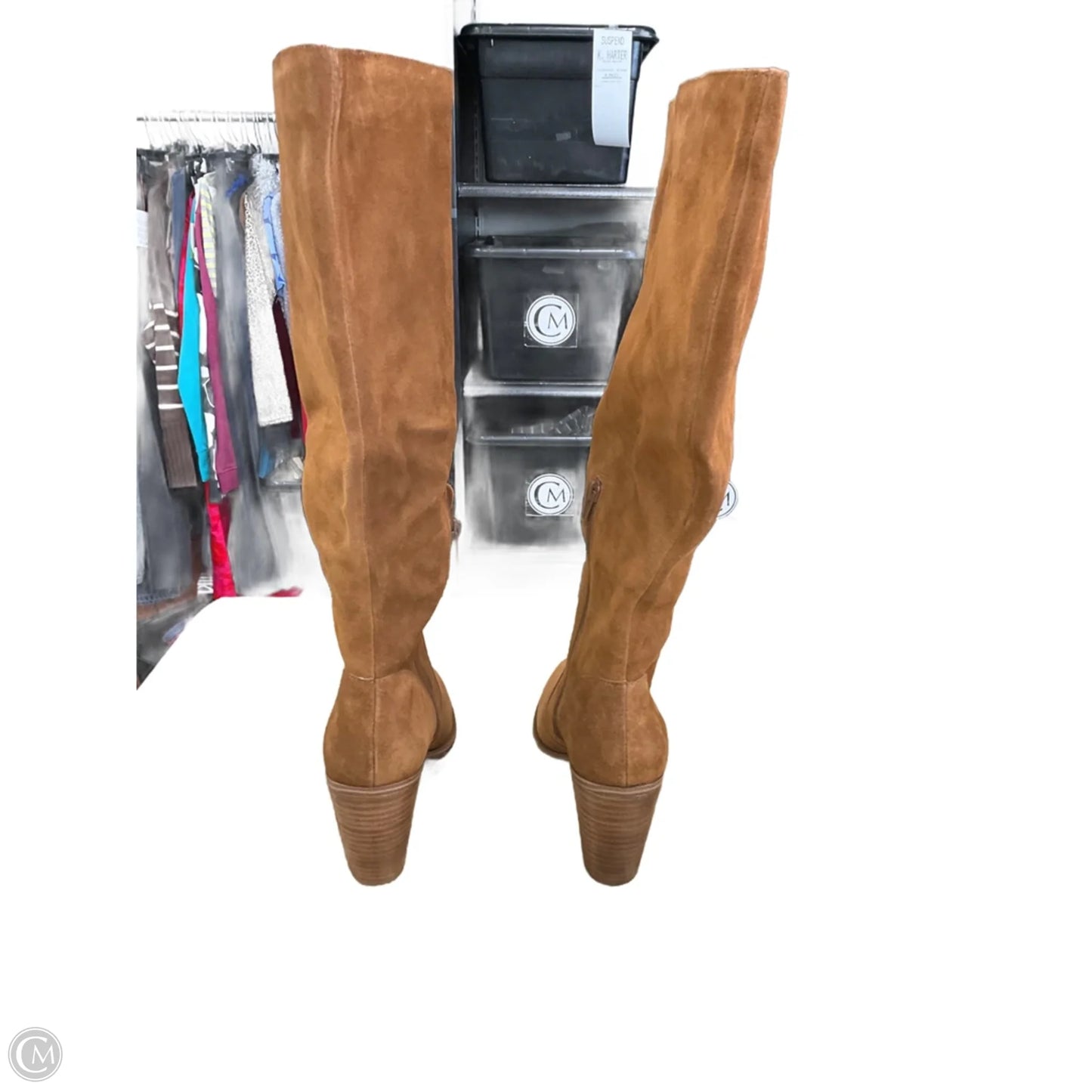 Boots Mid-calf Heels By Steve Madden In Brown, Size: 9.5