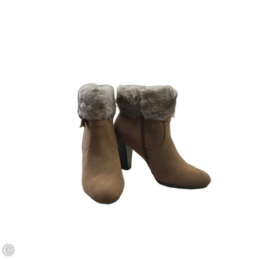 Boots Ankle Heels By Dana Buchman In Brown, Size: 9