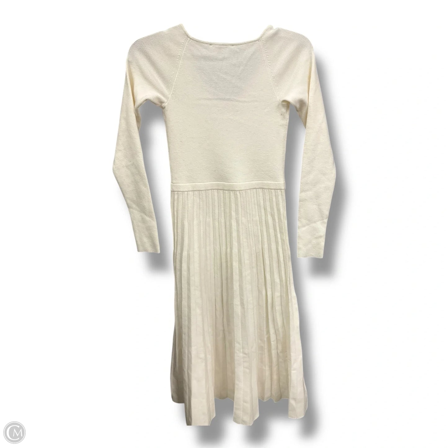 Dress Sweater By Ann Taylor In Ivory, Size: Xxs