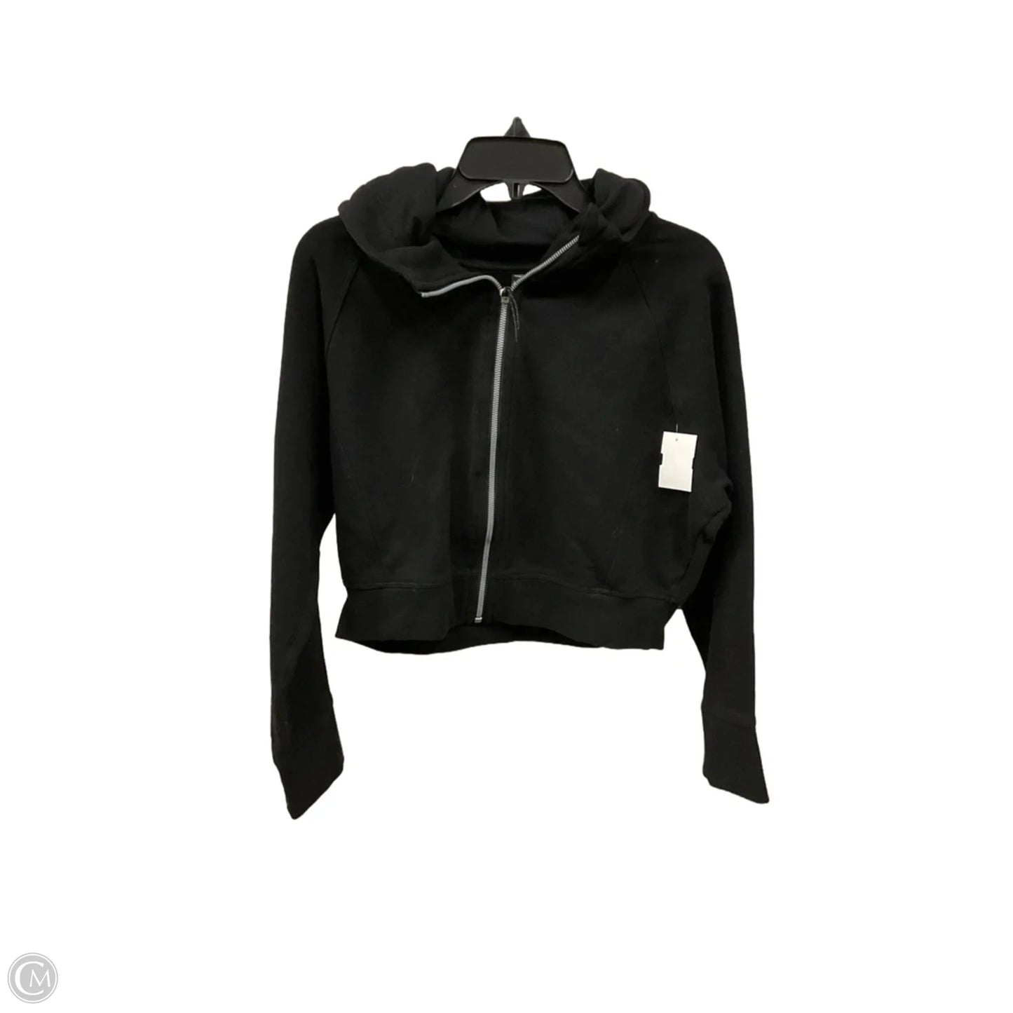 Athletic Jacket By Calvin Klein In Black, Size: L