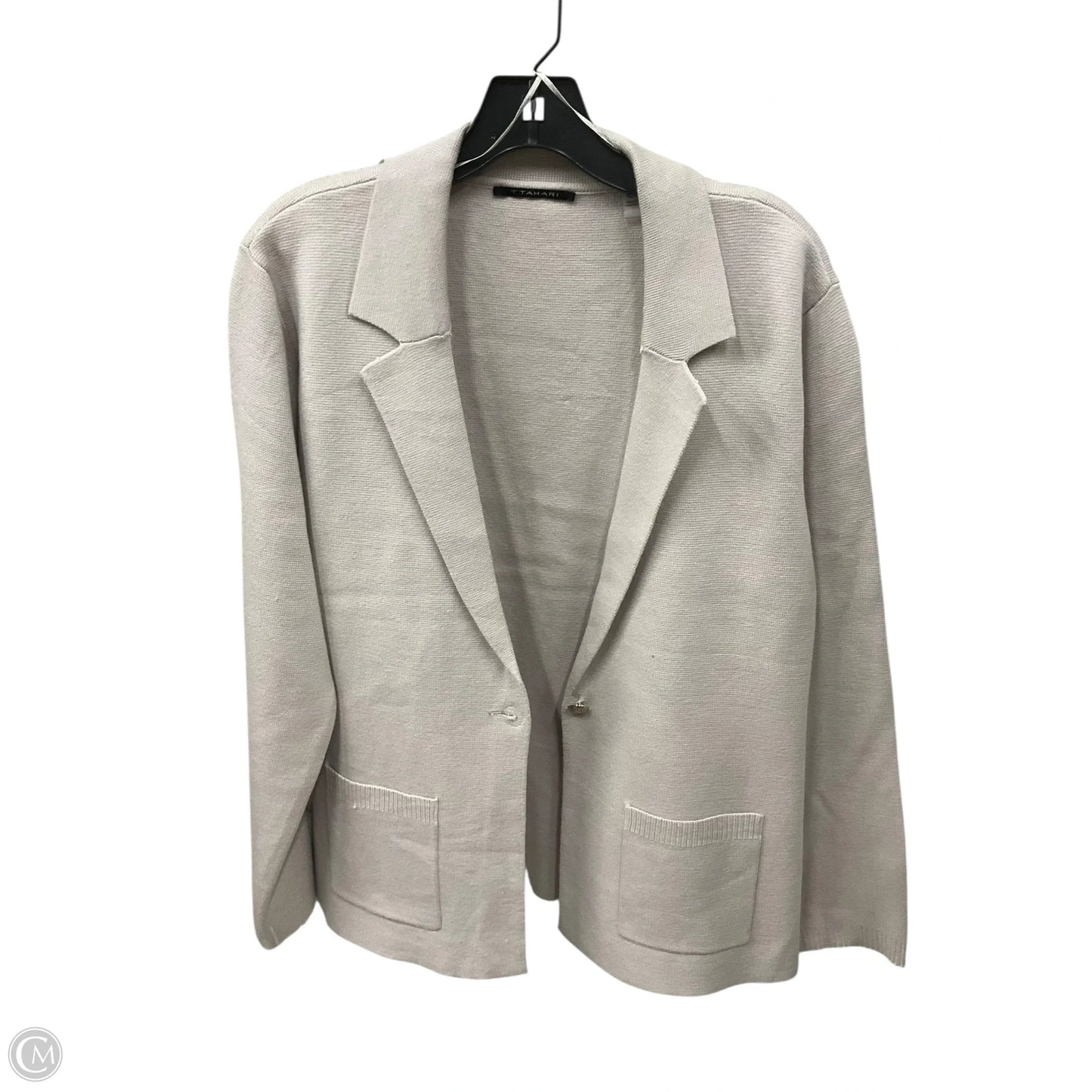 Cardigan By Tahari In Beige, Size: Xl