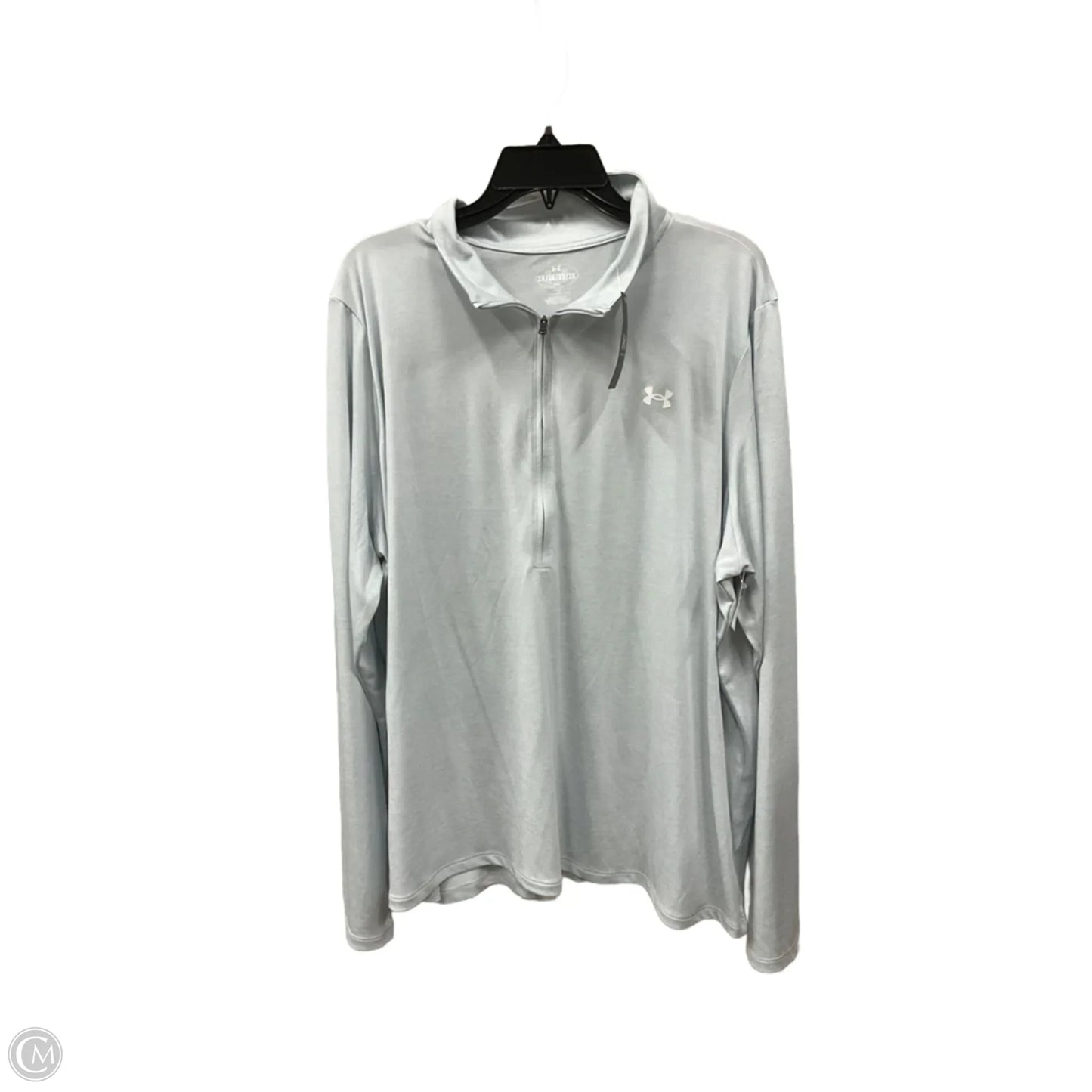 Athletic Top Long Sleeve Collar By Under Armour In Blue, Size: 2x