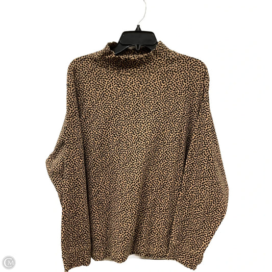 Top Long Sleeve By Lands End In Animal Print, Size: 2x