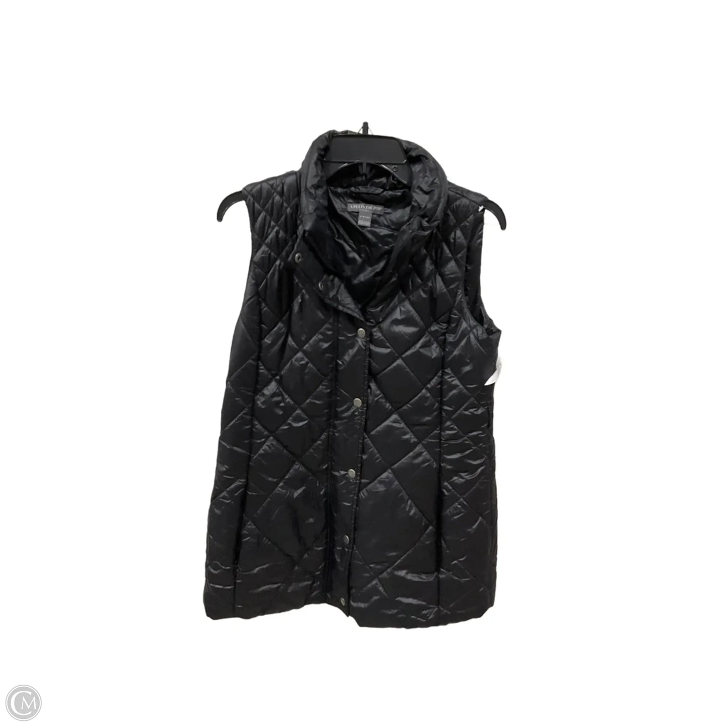 Vest Puffer & Quilted By A Pea In The Pod In Black, Size: S