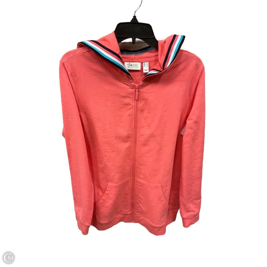 Athletic Jacket By D&co. In Orange, Size: S