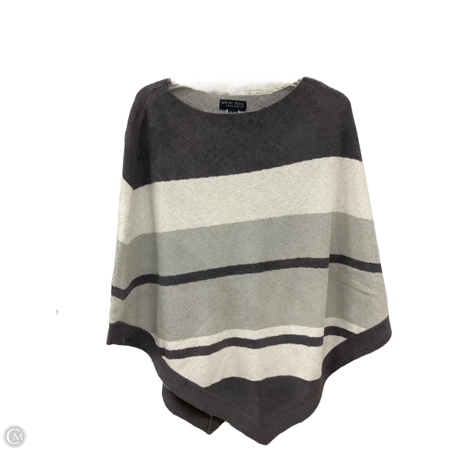 Poncho By Barefoot Dreams In Tan & White, Size: Osfm
