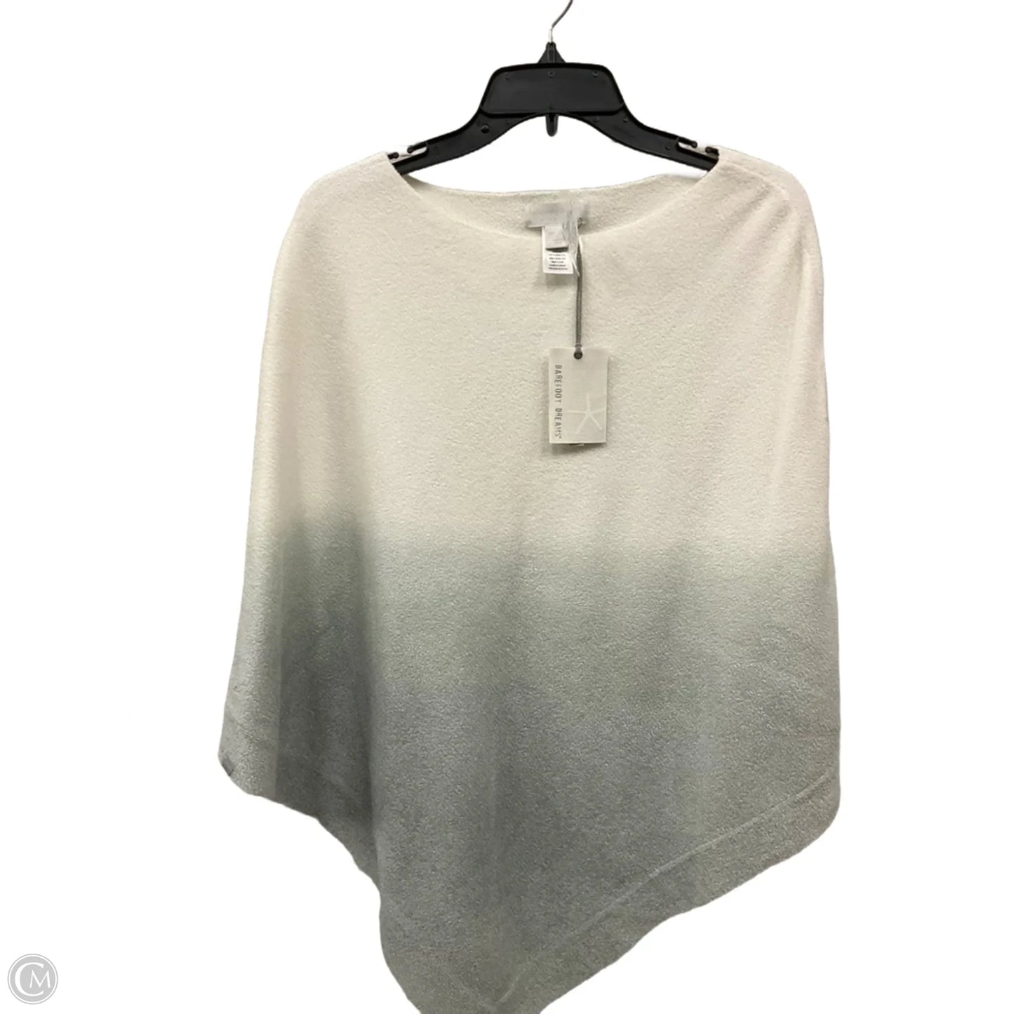 Poncho By Barefoot Dreams In Green & White, Size: Osfm