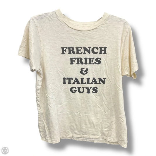 Top Short Sleeve Basic By J. Crew In Cream, Size: L