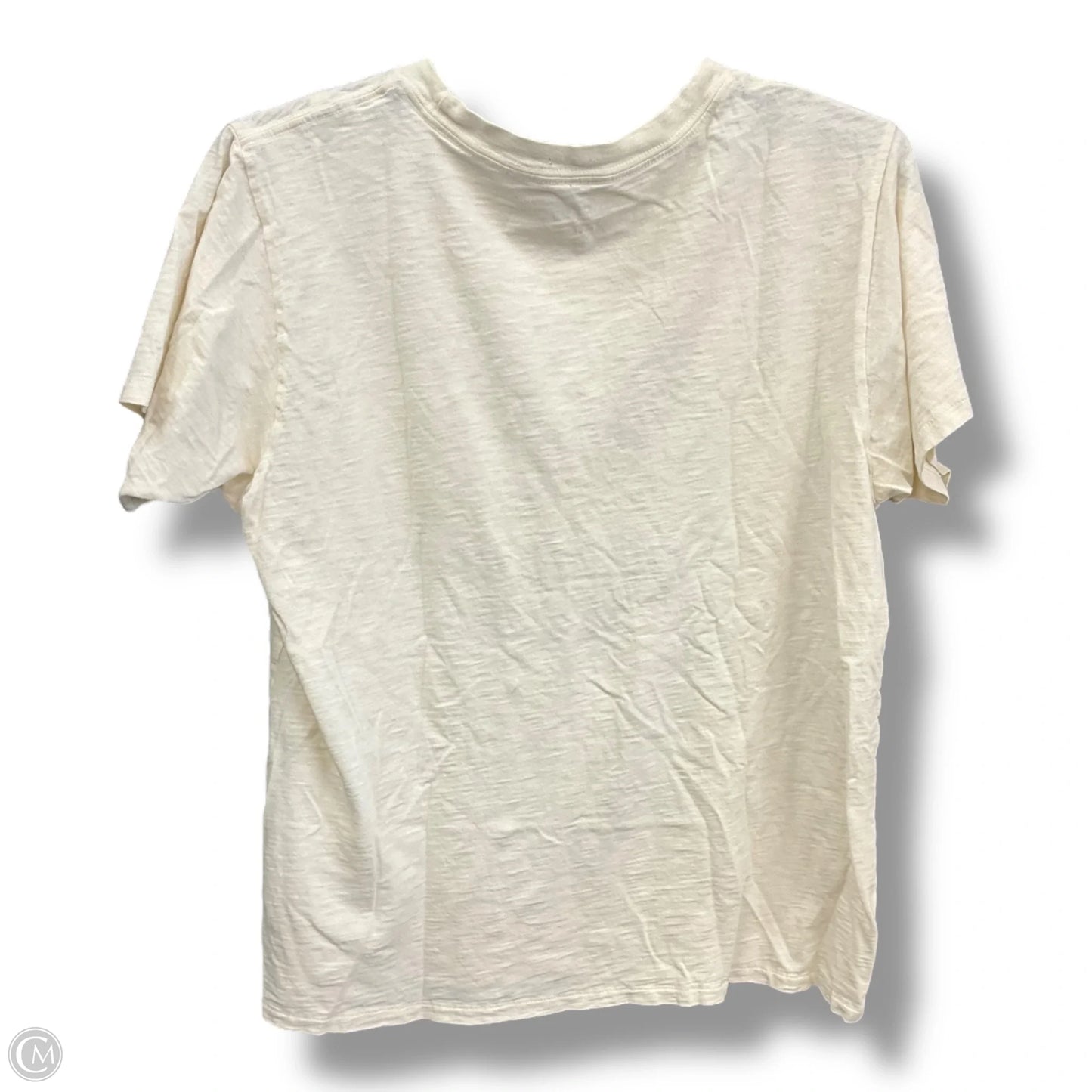 Top Short Sleeve Basic By J. Crew In Cream, Size: L