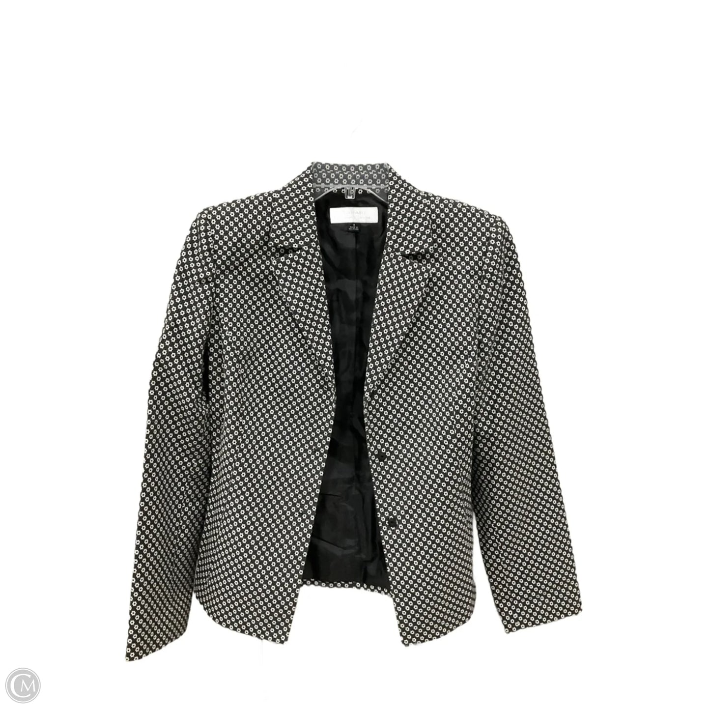 Skirt Suit 2pc By Tahari In Black & White, Size: 8